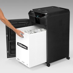 Шредер Fellowes® AutoMax® 350C, автоподача, DIN P-4, 4х38мм, 350 лст., 68 лтр., Smart Lock , шт Fellowes AutoMax 350C