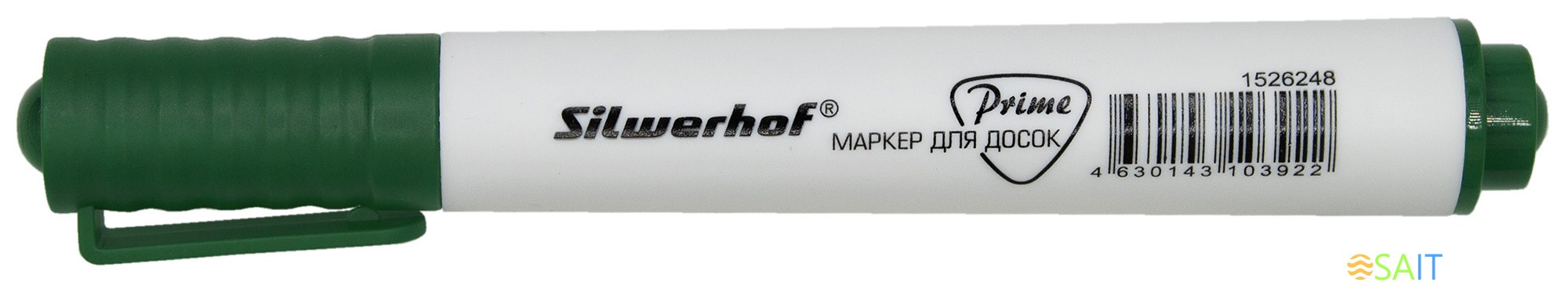 Маркер для досок Silwerhof Prime+ скошенный пиш. наконечник 2-5мм зеленый коробка