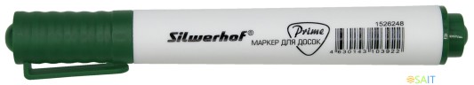 Маркер для досок Silwerhof Prime+ скошенный пиш. наконечник 2-5мм зеленый коробка