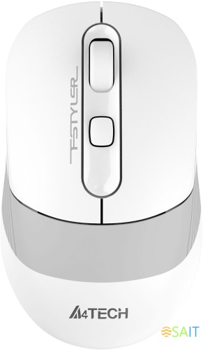 Мышь A4Tech Fstyler FB10CS белый/серый оптическая 2000dpi silent беспров. BT/Radio USB 4but (FB10CS USB GRAYISH WHITE)
