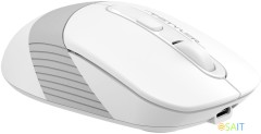Мышь A4Tech Fstyler FB10CS белый/серый оптическая 2000dpi silent беспров. BT/Radio USB 4but (FB10CS USB GRAYISH WHITE)