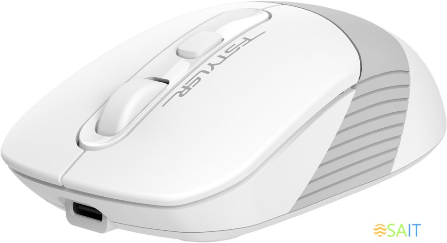 Мышь A4Tech Fstyler FB10CS белый/серый оптическая 2000dpi silent беспров. BT/Radio USB 4but (FB10CS USB GRAYISH WHITE)