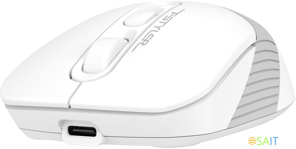 Мышь A4Tech Fstyler FB10CS белый/серый оптическая 2000dpi silent беспров. BT/Radio USB 4but (FB10CS USB GRAYISH WHITE)