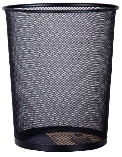 Корзина для бумаг Deli E9189 круглая 16л. мет.сетка черный