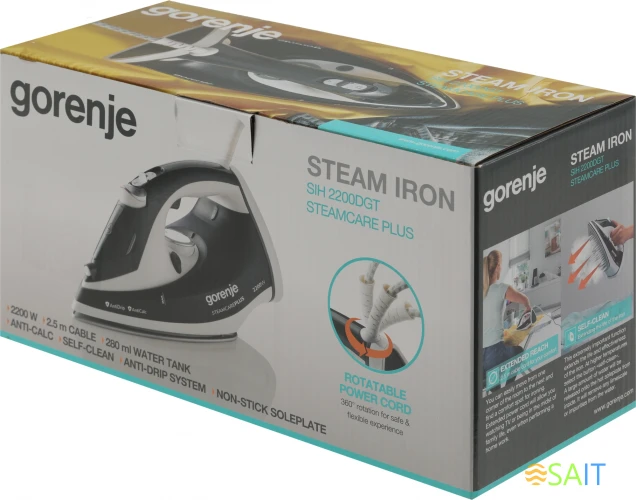 Утюг Gorenje SIH2200DGT 2200Вт черный/белый