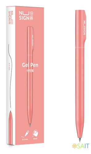 Ручка гелев. Deli Nusign NS552pink розовый черн. черн. линия 0.5мм