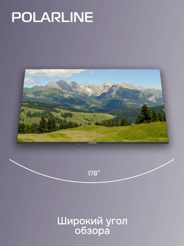 Телевизор LED PolarLine 43" 43PL51TC-SM черный FULL HD 60Hz DVB-T DVB-T2 DVB-C DVB-S2 USB WiFi Smart TV (RUS)
