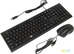 Клавиатура + мышь Оклик 621M IRU клав:черный мышь:черный USB (475653)