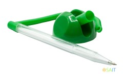 Ручка шариков. Buro зеленый d=0.7мм син. черн. индив. пак.ев. на подставке сменный стержень линия 0.5мм кругл.