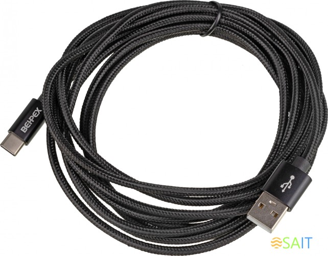 Кабель USB (m)-USB Type-C (m) 3м черный