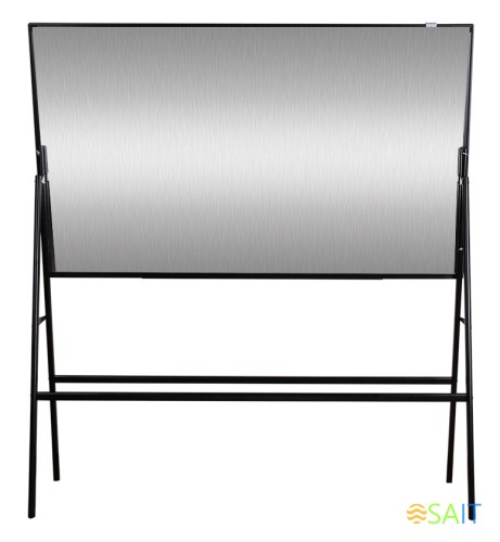 Доска магнитно-маркерная Deli 8785 лак белый/черный 90x150см алюминиевая рама на подставке с аксессуарами