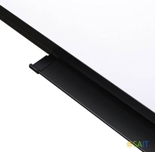 Доска магнитно-маркерная Deli 8785 лак белый/черный 90x150см алюминиевая рама на подставке с аксессуарами