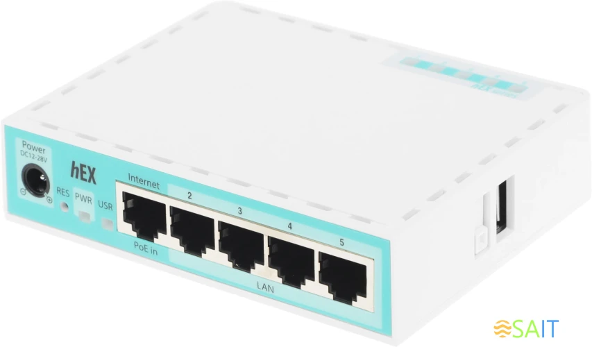 Маршрутизатор MikroTik hEX refresh (E50UG) 10/100/1000BASE-TX белый