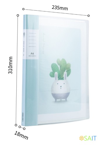 Папка с 30 прозр.вклад. Deli 72515 A4 полипропилен ассорти