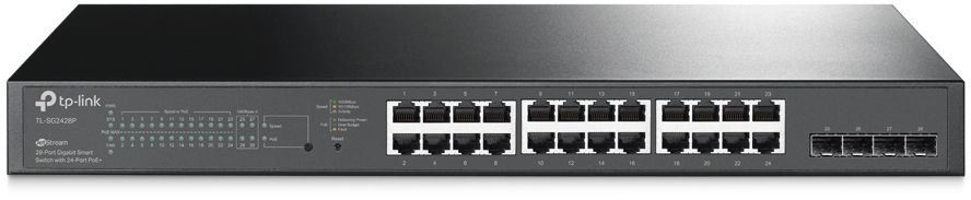 Коммутатор TP-Link SG2428P (L2+) 24x1Гбит/с 4SFP 24PoE+ 250W управляемый