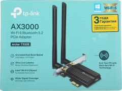 Сетевой адаптер Wi-Fi + Bluetooth TP-Link Archer TX50E AX3000 PCI Express (ант.внеш.несъем.) 2ант.