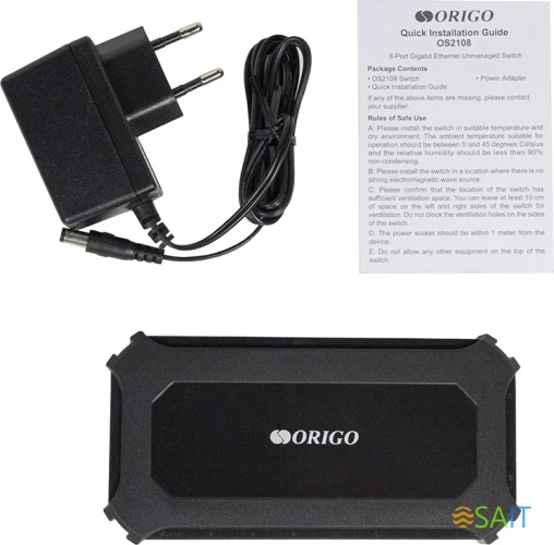 Коммутатор Origo OS2108 OS2108/A1A (L2) 8x1Гбит/с неуправляемый