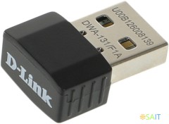 Сетевой адаптер Wi-Fi D-Link DWA-131 DWA-131/F1A N300 USB 2.0 (ант.внутр.) 2ант.