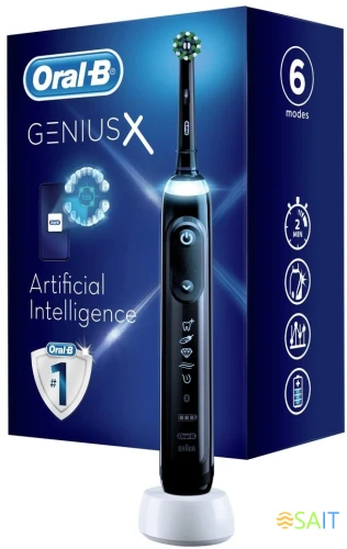 Зубная щетка электрическая Oral-B Genius X D706.513.6 черный