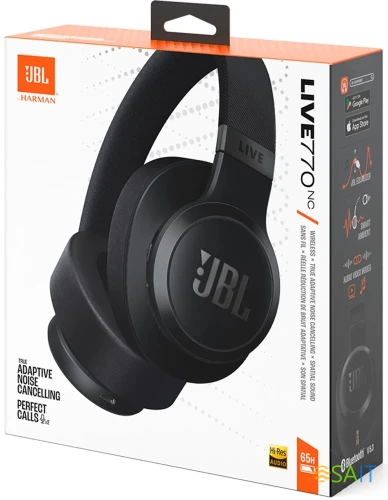 Гарнитура накладные JBL Live 770NC 2м черный беспроводные bluetooth оголовье (JBLLIVE770NCBLK)