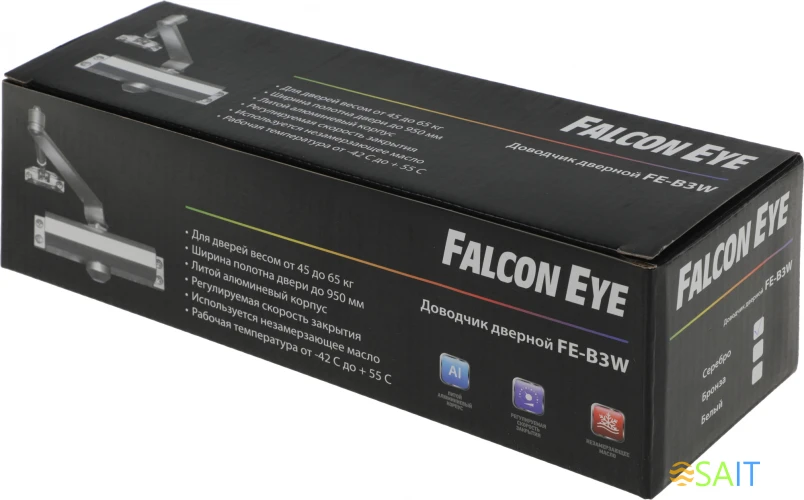 Доводчик двери Falcon Eye FE-B3W 3 класс серебристый