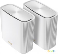 Бесшовный Mesh роутер Asus ZenWiFi XT9 (W-2-PK) AX7800 2.5GE/USB3.0 белый (упак.:2шт)