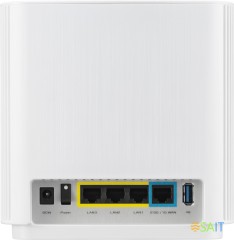 Бесшовный Mesh роутер Asus ZenWiFi XT9 (W-2-PK) AX7800 2.5GE/USB3.0 белый (упак.:2шт)
