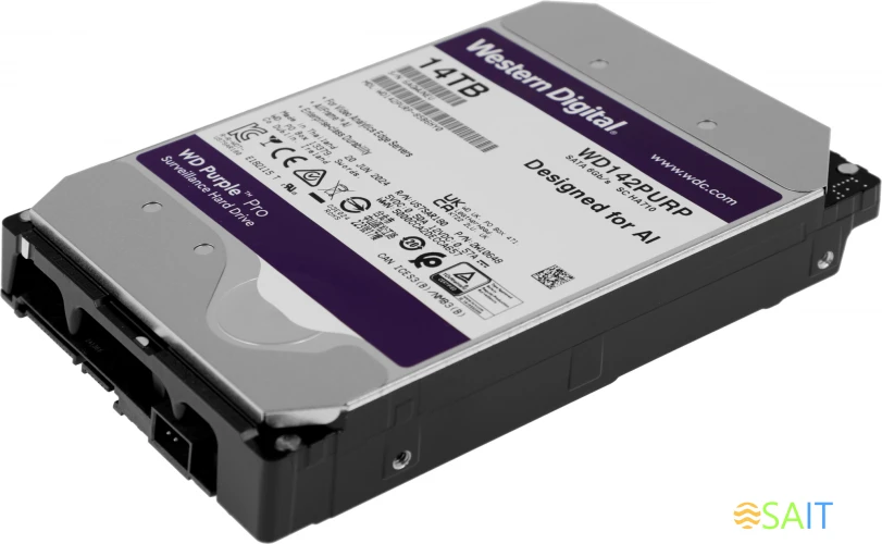 Жесткий диск WD SATA-III 14TB WD142PURP Surveillance Purple Pro (7200rpm) 512Mb 3.5"