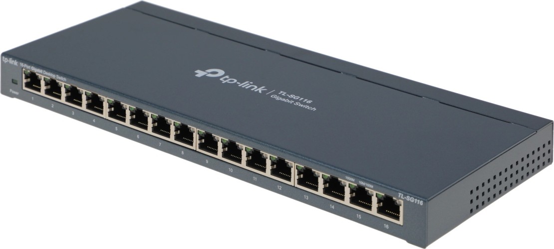 Коммутатор TP-Link TL-SG116 (L2) 16x1Гбит/с неуправляемый