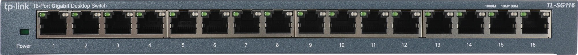 Коммутатор TP-Link TL-SG116 (L2) 16x1Гбит/с неуправляемый