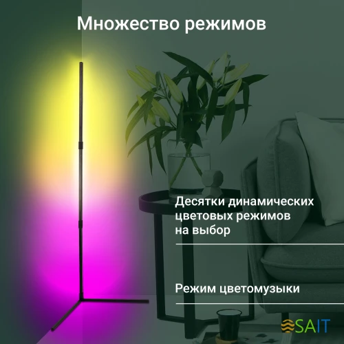 Умный светильник Digma FloorLight FL11 напол. черный (FL11)