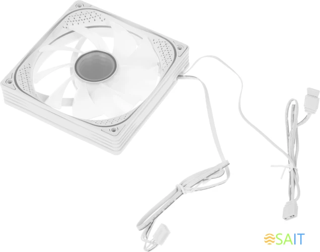 Вентилятор для корпуса Accord ACC-YH12 ARGB 120х120x25 белый 4-pin 27дБ (ACC-YH12 ARGB WHITE) brown box