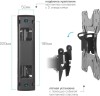 Кронштейн для телевизора Kromax OPTIMA-214 черный 20"-43" макс.30кг настенный поворотно-выдвижной и наклонный