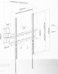 Кронштейн для телевизора Ultramounts UM878 черный 32"-55" макс.35кг настенный поворотно-выдвижной и наклонный