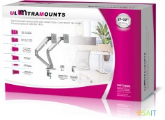 Кронштейн для мониторов Ultramounts UM735SIL серый/серебристый 17"-27" макс.7кг крепление к столешнице поворот и наклон