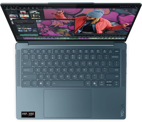 Ноутбук Lenovo Yoga Slim7 14AKP10 Ryzen AI 7 350 32Gb SSD1Tb AMD Radeon 860M 14" OLED 2.8K (2880x1800) Windows 11 Home turquoise WiFi BT Cam (83JY000ARK)