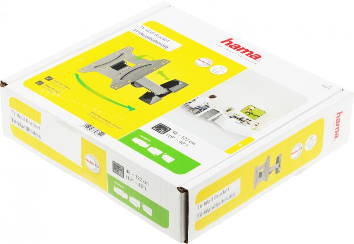 Кронштейн для телевизора Hama H-118100 черный 19"-48" макс.20кг настенный