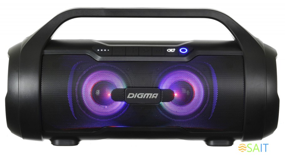 Колонка порт. Digma S-34 черный 25W 1.0 BT/USB 3000mAh (SP3425B)