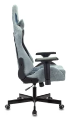 Кресло игровое Zombie VIKING 7 KNIGHT Fabric голубой ткань/эко.кожа с подголов. крестов. металл