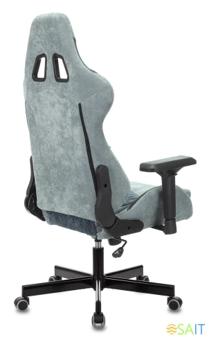 Кресло игровое Zombie VIKING 7 KNIGHT Fabric голубой ткань/эко.кожа с подголов. крестов. металл