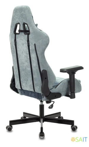 Кресло игровое Zombie VIKING 7 KNIGHT Fabric голубой ткань/эко.кожа с подголов. крестов. металл