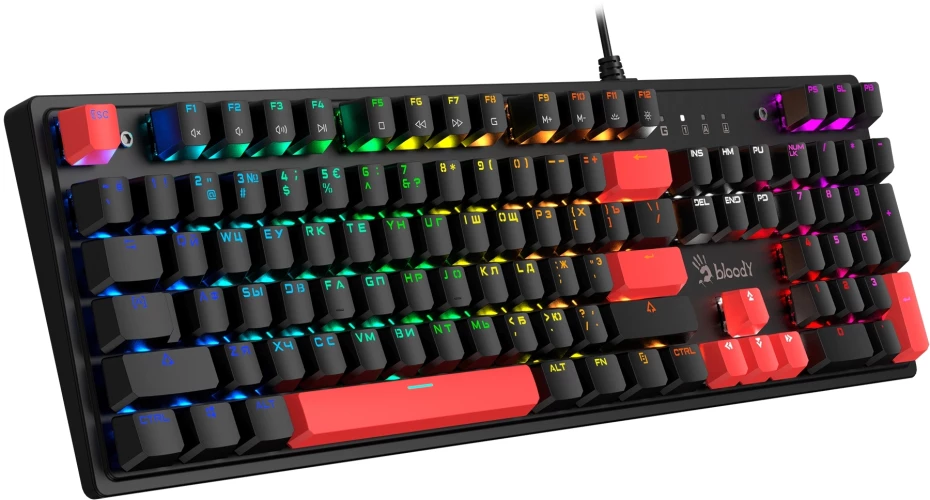 Клавиатура A4Tech Bloody S520N механическая черный USB for gamer LED
