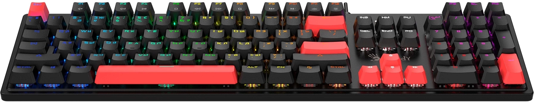 Клавиатура A4Tech Bloody S520N механическая черный USB for gamer LED