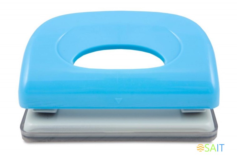 Дырокол Kw-Trio Dolphin 091X9 макс.:10лист. пластик ассорти отв.:2 с линейкой