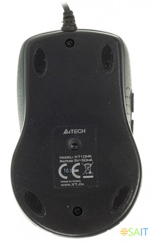Мышь A4Tech X-710MK черный оптическая 2000dpi USB 7but (X-710MK USB)