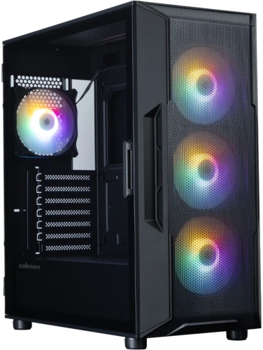 Корпус Zalman i3 Neo v2 черный без БП ATX 7x120mm 5x140mm 1xUSB3.0 audio bott PSU