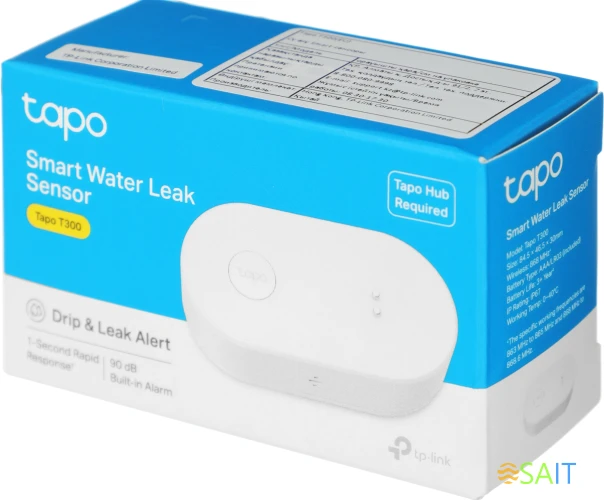 Датчик протечки TP-Link Tapo T300 белый