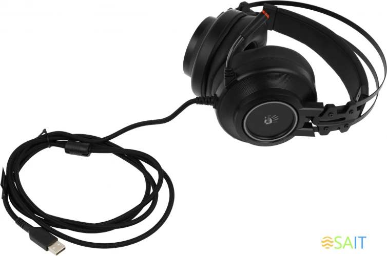 Наушники с микрофоном A4Tech Bloody G528C черный 2м мониторные USB оголовье (G528C)