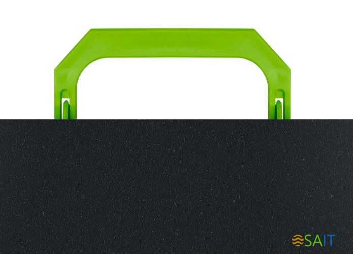 Портфель Бюрократ Black Opal BLPP01LETT 1 отдел. A4 пластик 0.7мм черный/салатовый