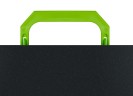 Портфель Бюрократ Black Opal BLPP01LETT 1 отдел. A4 пластик 0.7мм черный/салатовый